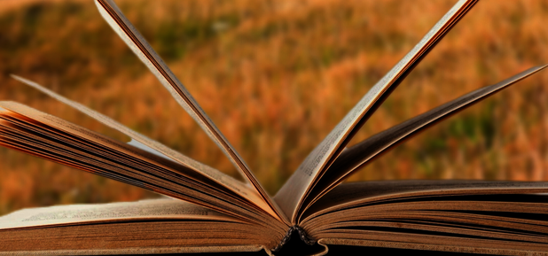 Uebersicht-Mehr-Wissen_Teaser-Lexikon Aufgeklapptes Buch vor einem Haus am Meer